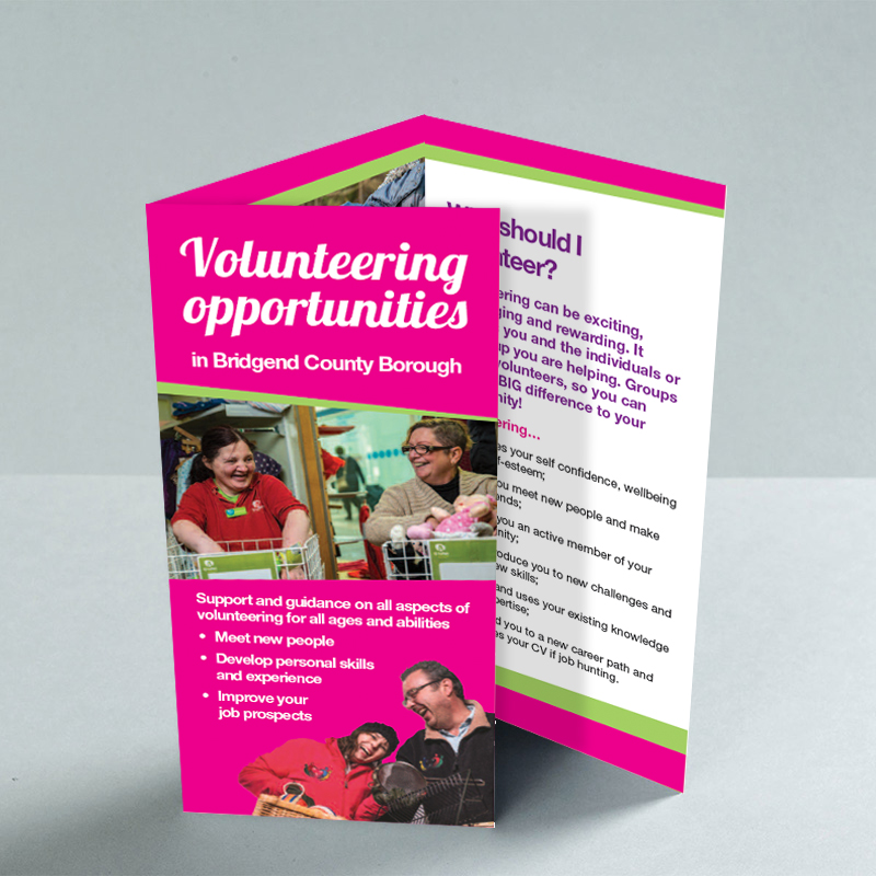 1/3 A4 Folded Leaflets UGD Print Printing Service in Bridgend