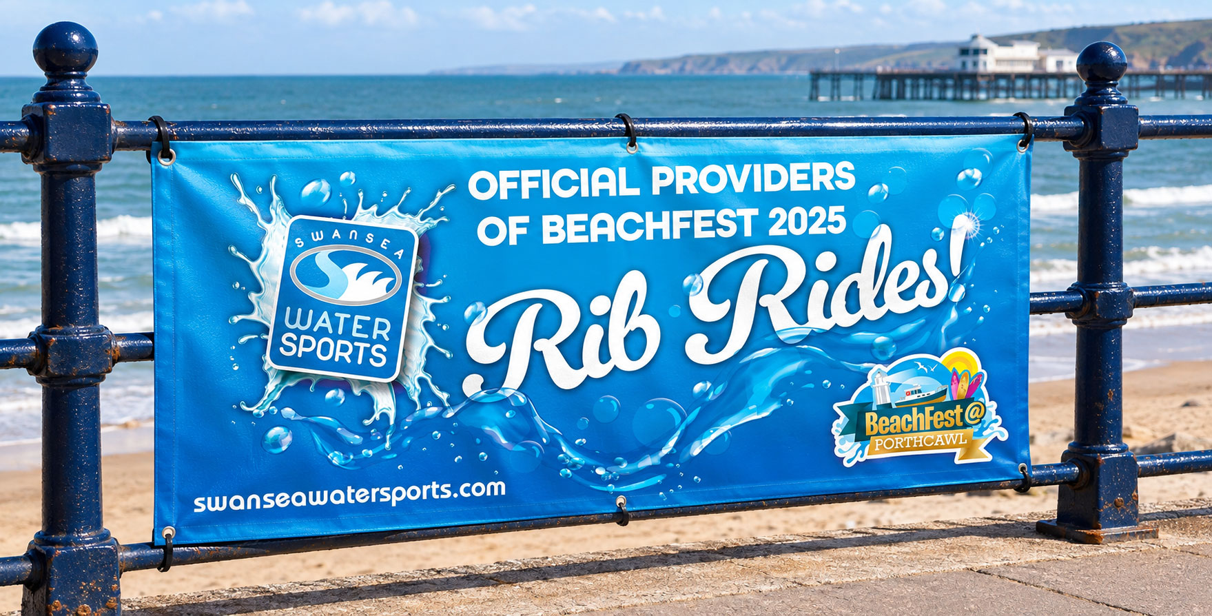 Porthcawl Beachfest Rib Rides banner